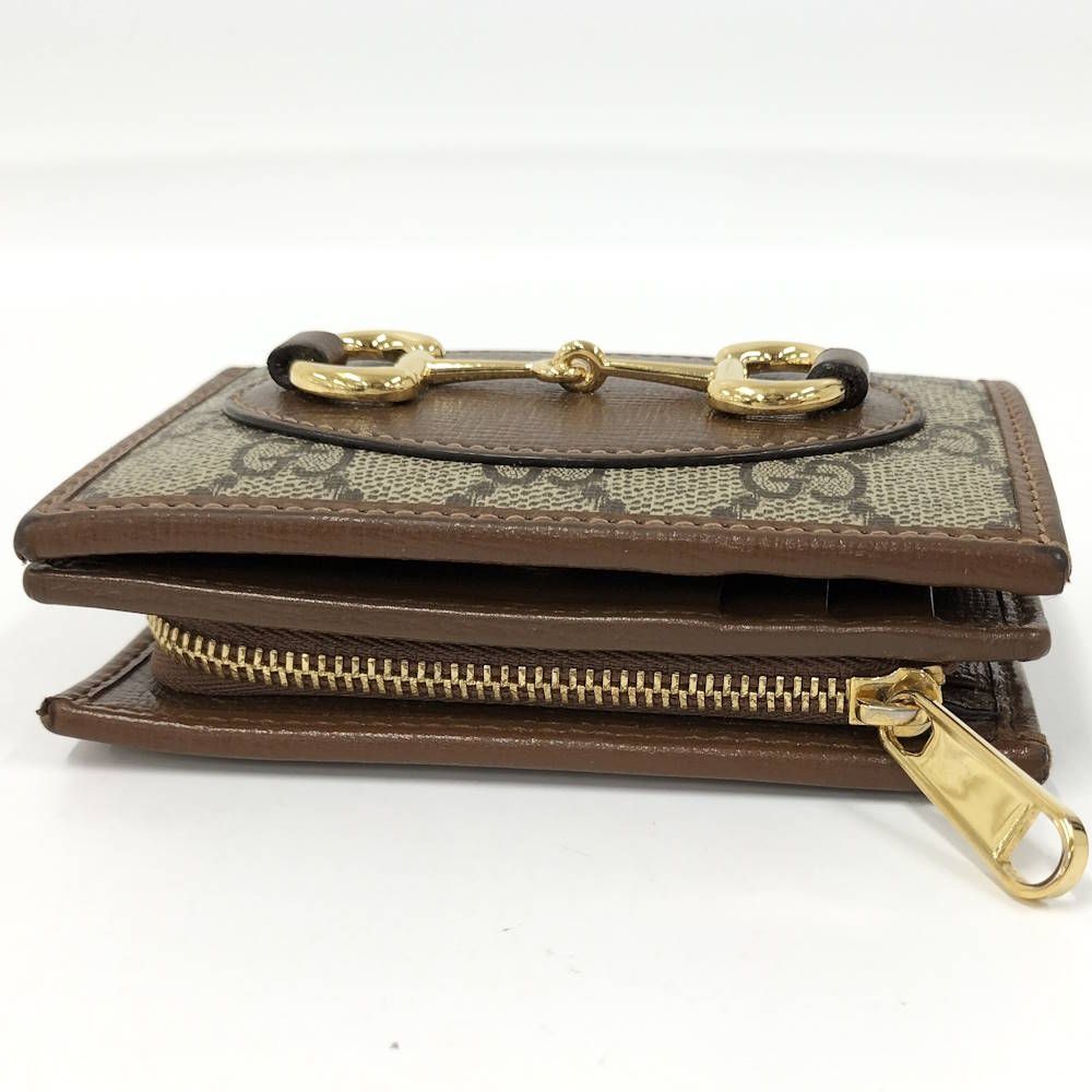 Gucci Horsebit Bifold Wallet Leather Beige Brown — view 6