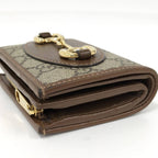 Gucci Horsebit Bifold Wallet Leather Beige Brown — view 5