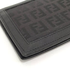 Fendi Bifold Wallet Zucca Leather Canvas Black — view 4