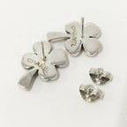 Chanel Earrings Clover Silver — view 3