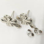 Chanel Earrings Clover Silver — view 6