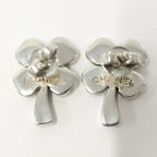 Chanel Earrings Clover Silver — view 2