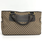 Celine Handbag Macadam Leather Canvas Beige Brown — view 2