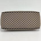 Celine Handbag Macadam Leather Canvas Beige Brown — view 8