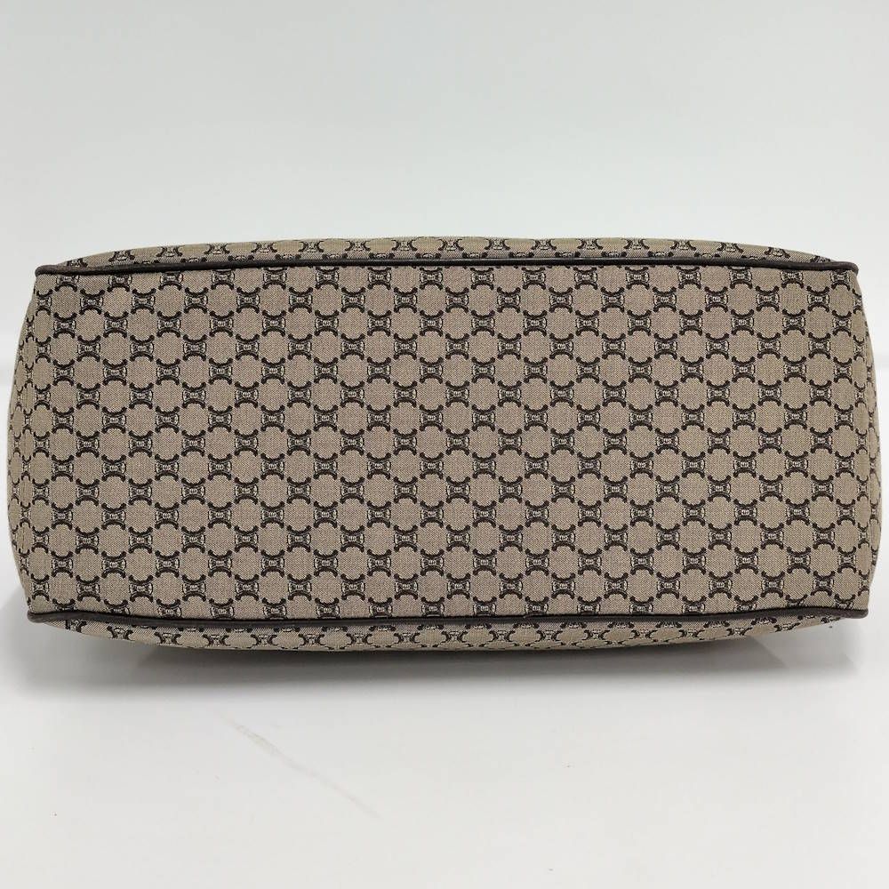 Celine Handbag Macadam Leather Canvas Beige Brown — view 8