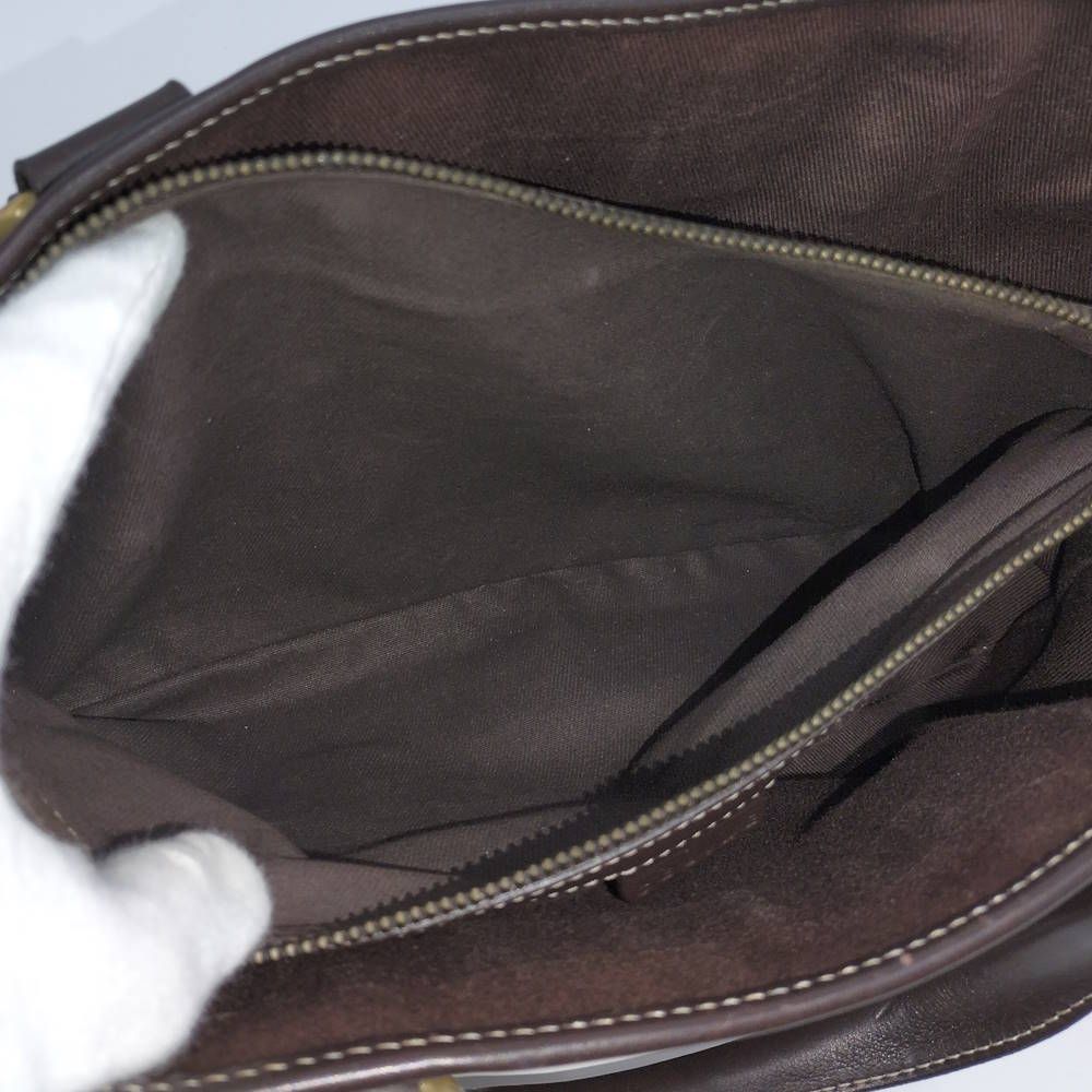 Celine Handbag Macadam Leather Canvas Beige Brown — view 9