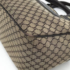 Celine Handbag Macadam Leather Canvas Beige Brown — view 3