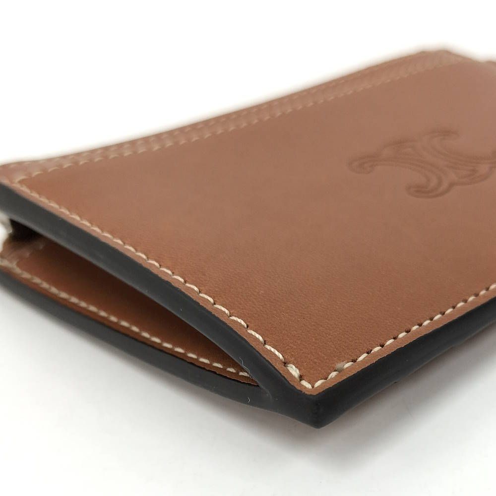 Celine Zip Card Case Leather Brown — view 3
