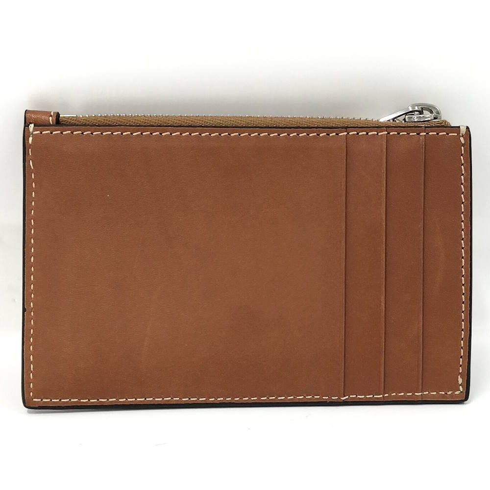 Celine Zip Card Case Leather Brown — view 2