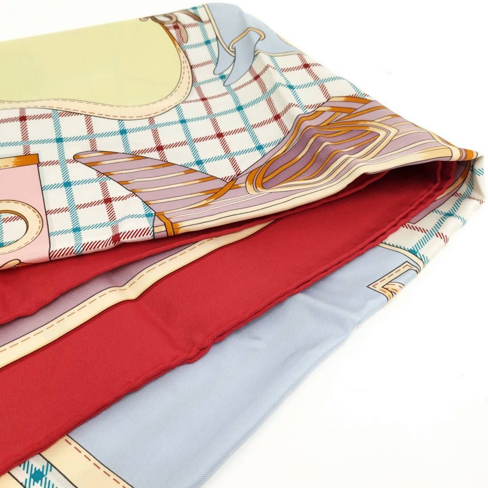 Hermes Carre 90 Scarf Camails Camaille Red — view 4