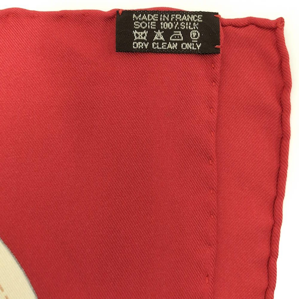 Hermes Carre 90 Scarf Camails Camaille Red — view 9