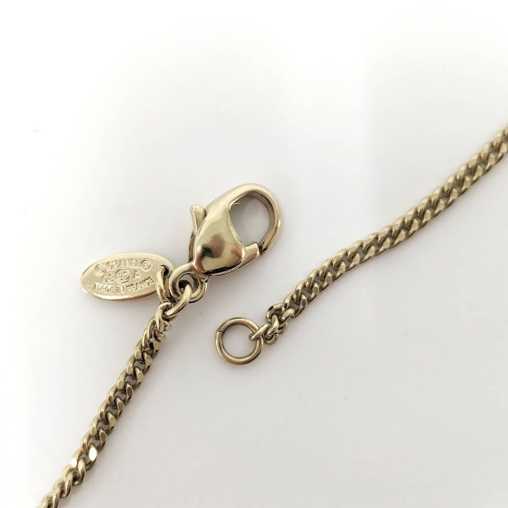 Chanel CC Logo Pearl Necklace — view 9