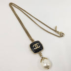 Chanel CC Logo Pearl Necklace — view 3