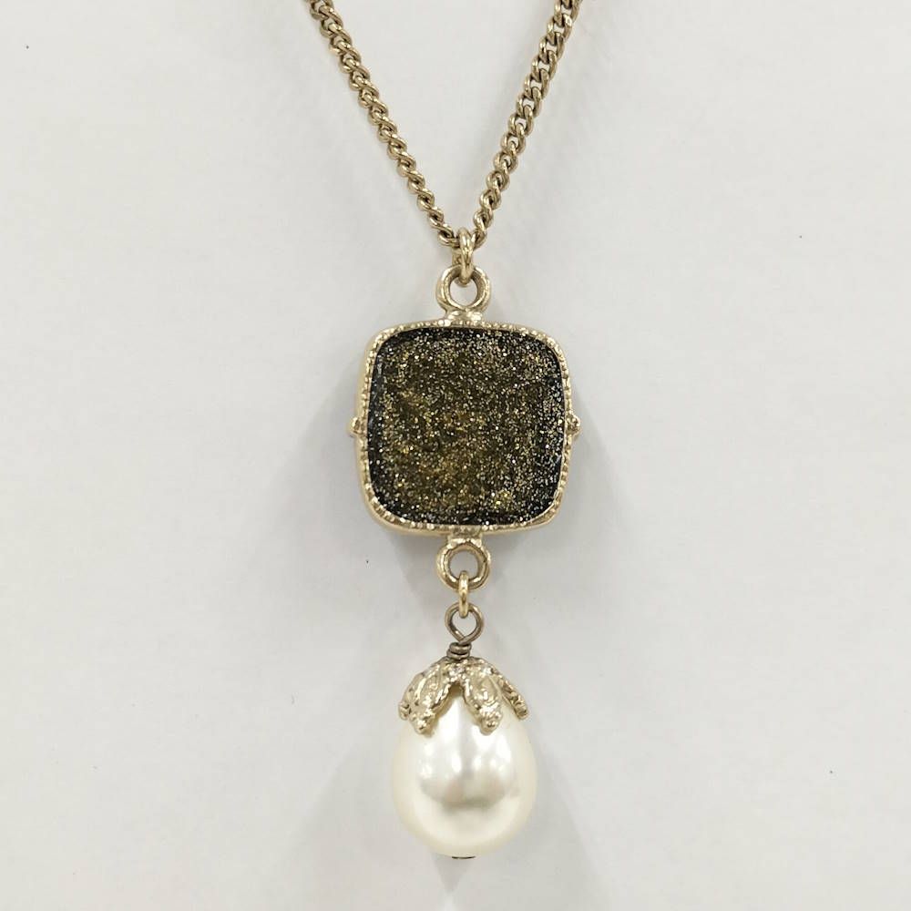 Chanel CC Logo Pearl Necklace — view 2