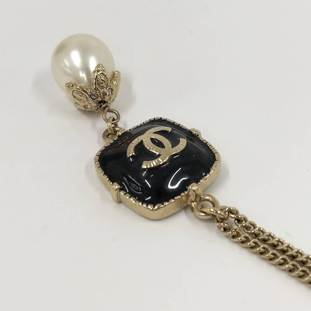 Chanel CC Logo Pearl Necklace — view 6