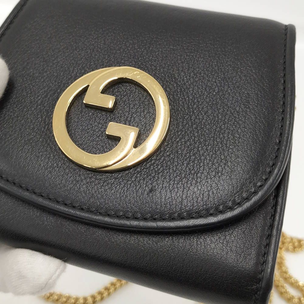 Gucci Chain Wallet Leather Black — view 7