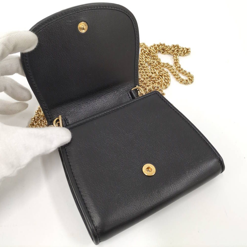 Gucci Chain Wallet Leather Black — view 3