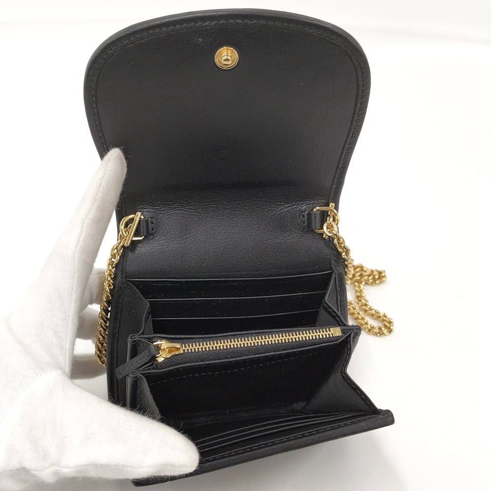 Gucci Chain Wallet Leather Black — view 2