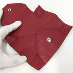 Hermes Levain Quatre Coin Purse Leather Red — view 9