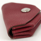 Hermes Levain Quatre Coin Purse Leather Red — view 4