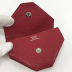 Hermes Levain Quatre Coin Purse Leather Red — view 2