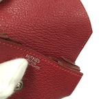 Hermes Levain Quatre Coin Purse Leather Red — view 8