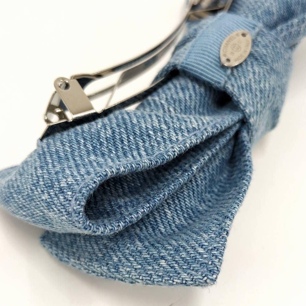 Chanel Ribbon Barrette Denim Blue 26C — view 5