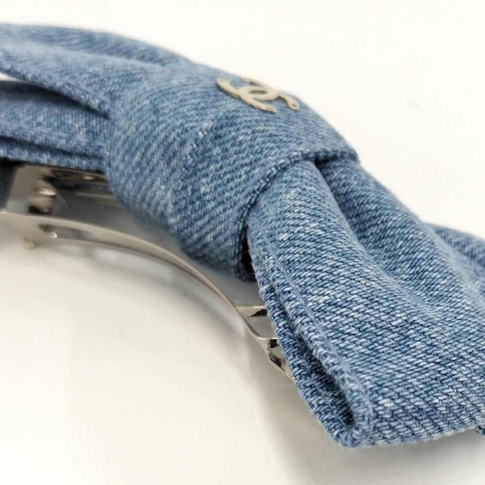 Chanel Ribbon Barrette Denim Blue 26C — view 3