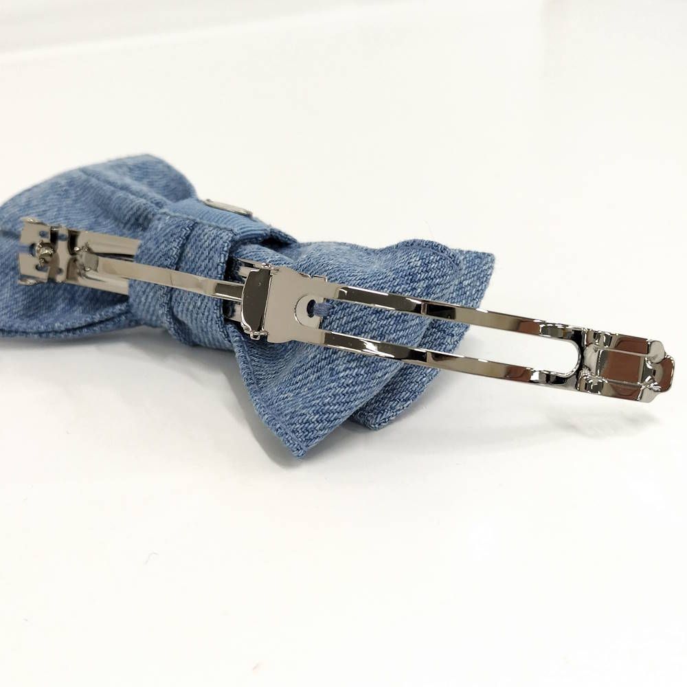 Chanel Ribbon Barrette Denim Blue 26C — view 8