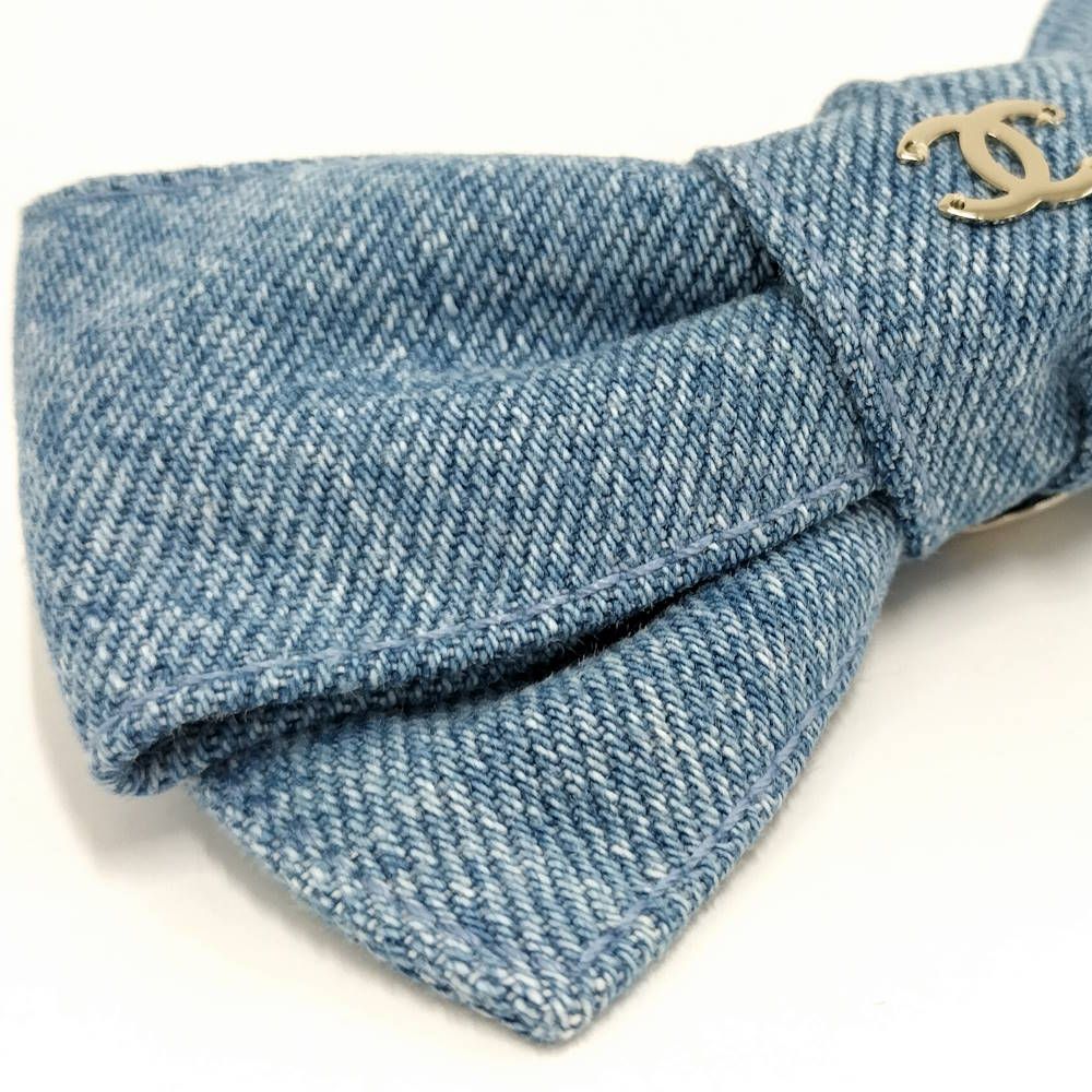 Chanel Ribbon Barrette Denim Blue 26C — view 4