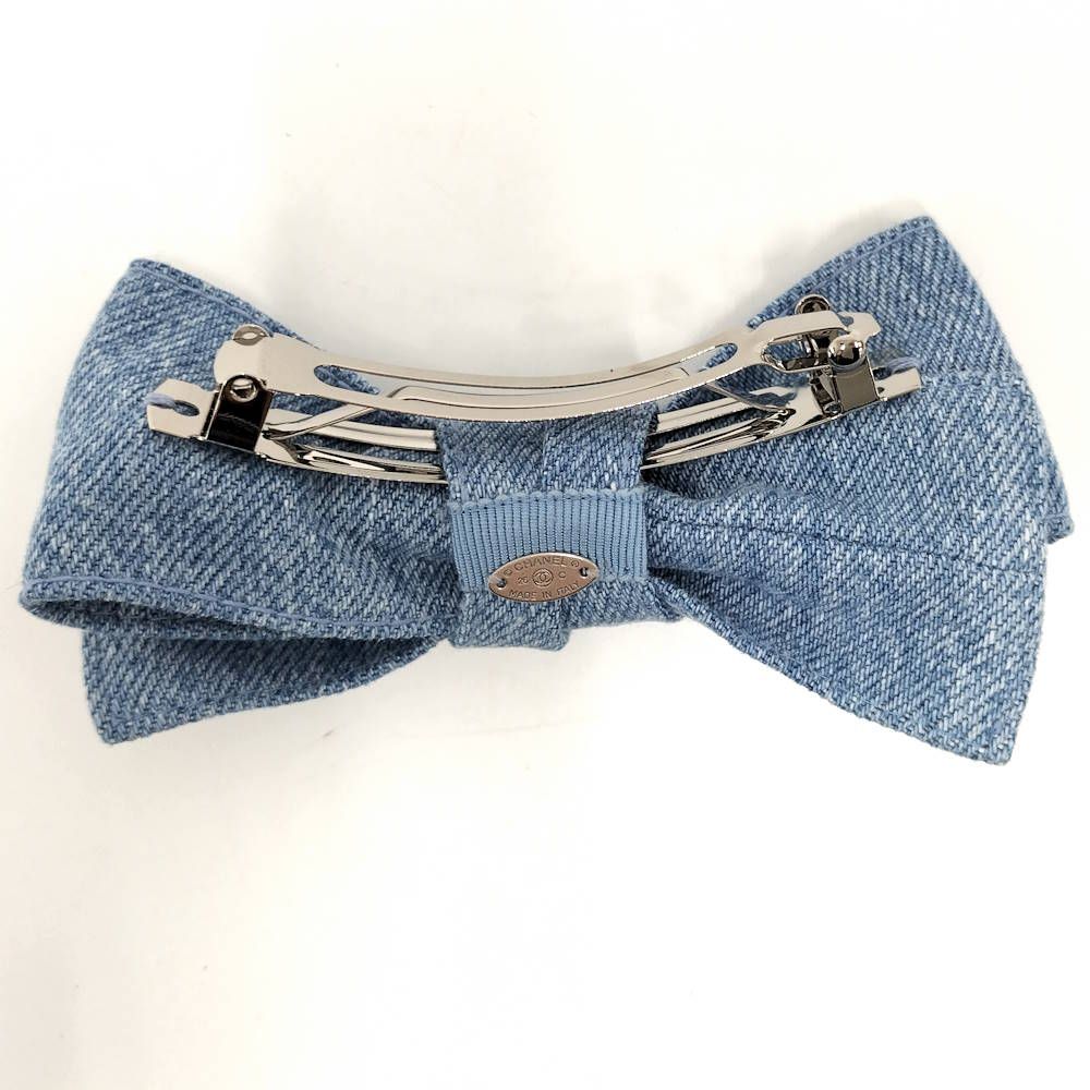 Chanel Ribbon Barrette Denim Blue 26C — view 2