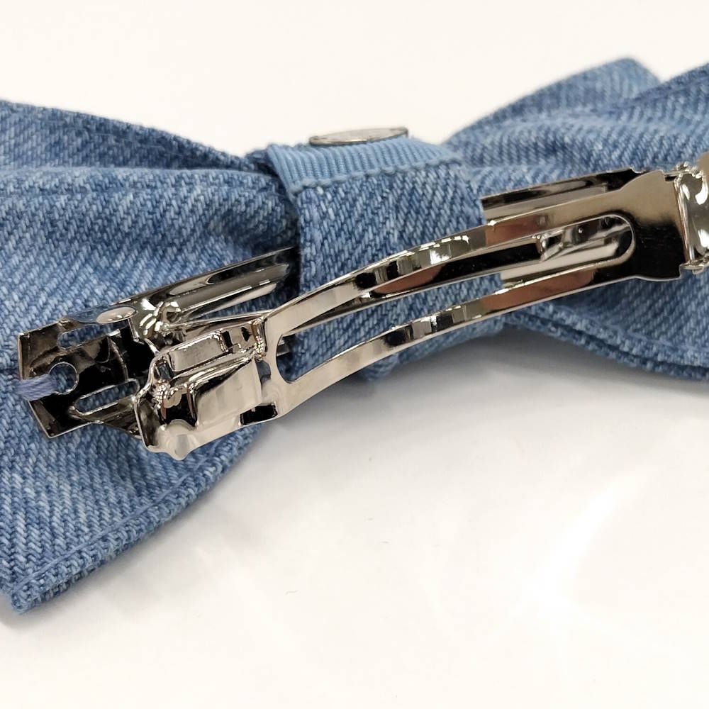 Chanel Ribbon Barrette Denim Blue 26C — view 7