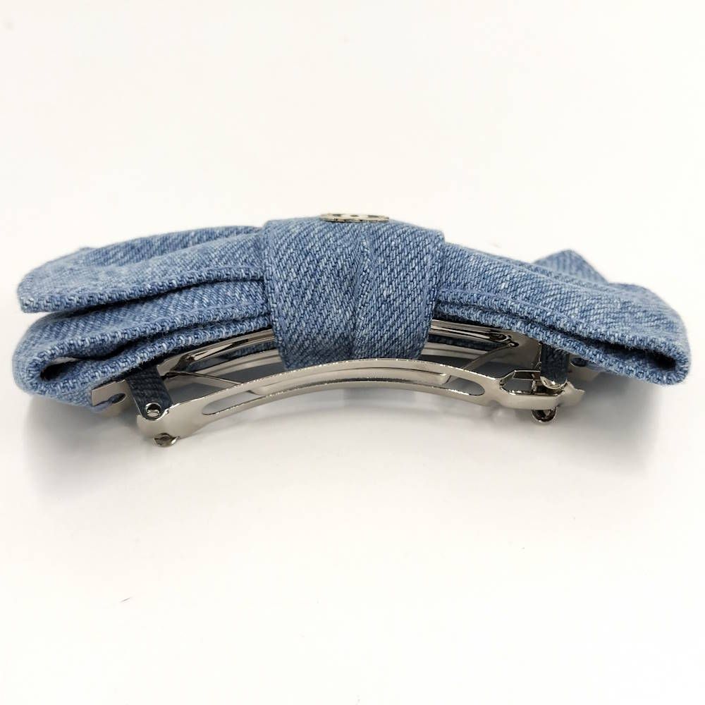 Chanel Ribbon Barrette Denim Blue 26C — view 6