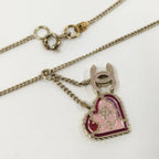 Chanel Necklace Heart CC Logo Silver — view 4