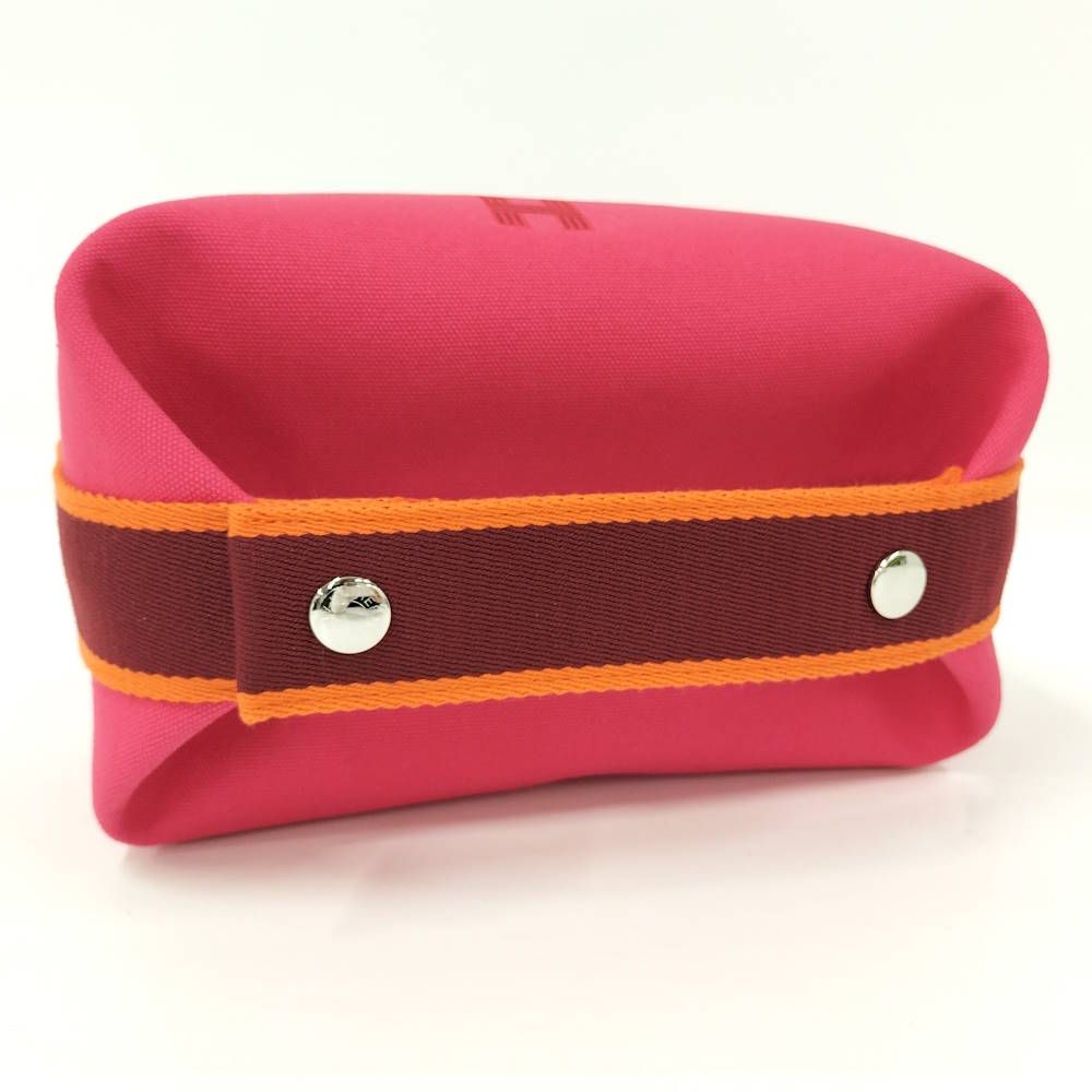 Hermes Bric-a-Brac PM Handbag Canvas Pink — view 4