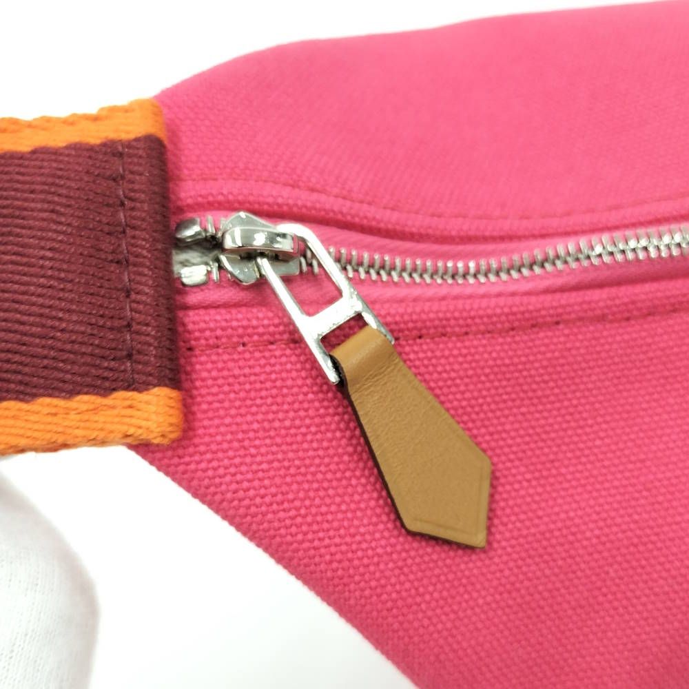 Hermes Bric-a-Brac PM Handbag Canvas Pink — view 6