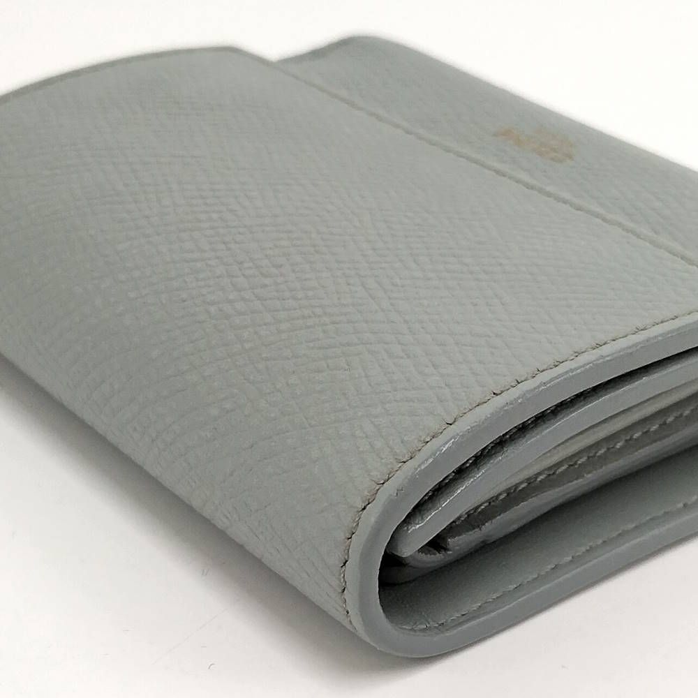Celine Small Trifold Wallet Leather Gray — view 4