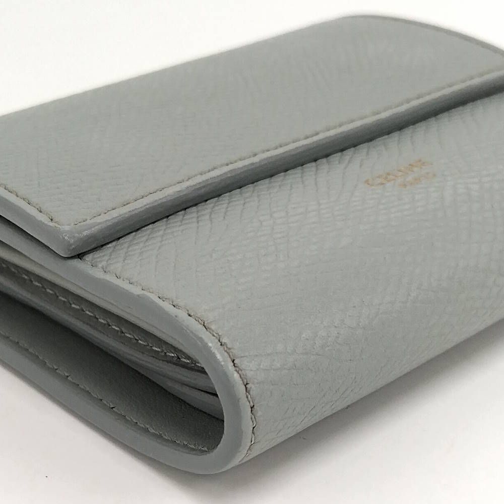 Celine Small Trifold Wallet Leather Gray — view 5