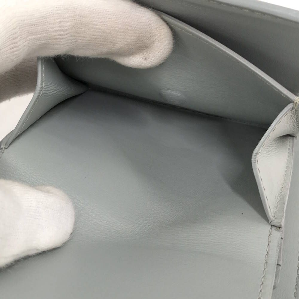 Celine Small Trifold Wallet Leather Gray — view 9