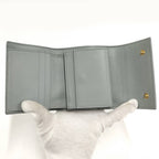 Celine Small Trifold Wallet Leather Gray — view 2