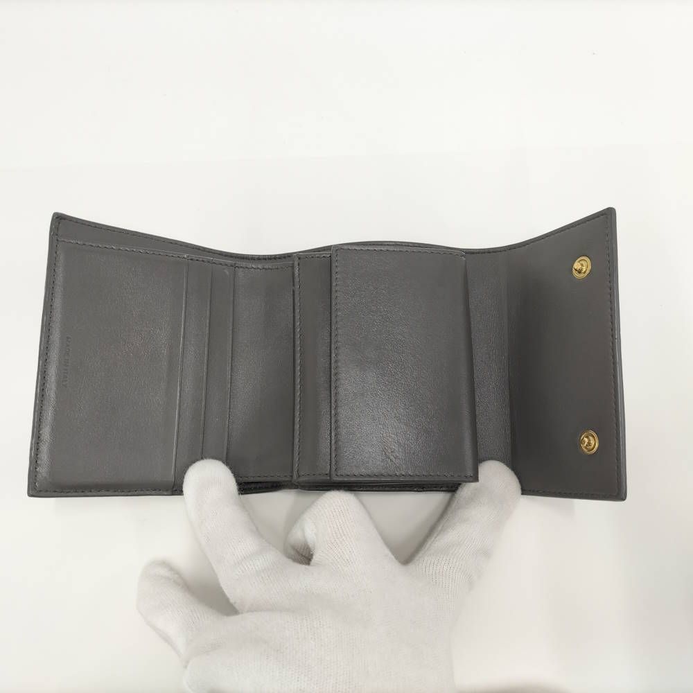 Celine Small Trifold Wallet Leather Gray — view 3