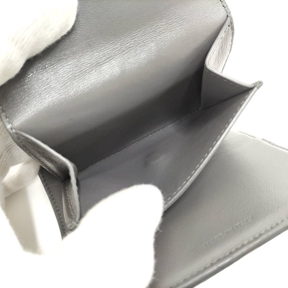 Celine Small Trifold Wallet Leather Gray — view 9
