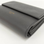 Celine Small Trifold Wallet Leather Gray — view 6