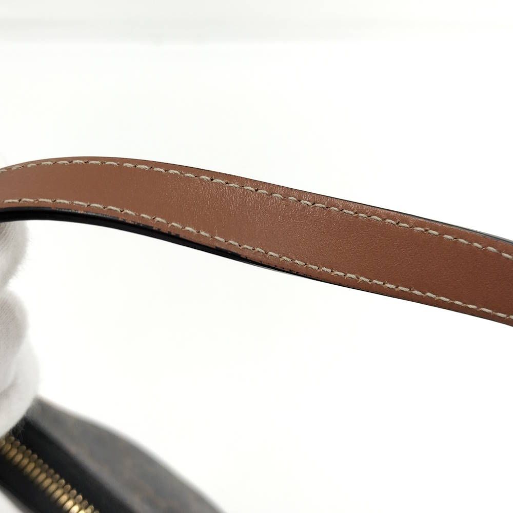 Celine One Shoulder Bag Mini Ava Triomphe Leather Black Brown — view 5