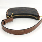 Celine One Shoulder Bag Mini Ava Triomphe Leather Black Brown — view 4