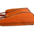 Hermes Shoulder Bag Garden File PM Leather Canvas Orange — view 4
