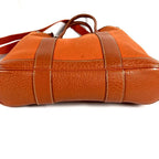 Hermes Shoulder Bag Garden File PM Leather Canvas Orange — view 6