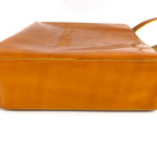 Chanel Shoulder Bag Logo Patent Leather Orange — view 3