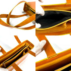 Chanel Shoulder Bag Logo Patent Leather Orange — view 8