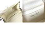 Chanel Shoulder Bag Mini Quilted Choco Bar Patent Leather White — view 9
